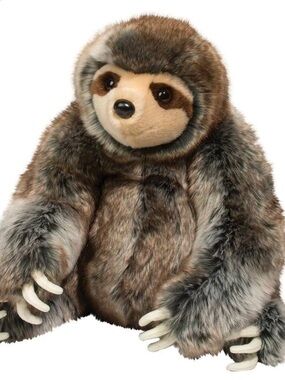 Douglas Cuddle Toy Plush Sloth - Multi-Tone Brown & Gray Fur